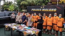 Polres Malang Berhasil Ungkap Peredaran Narkoba 18 Tersangka dan 586 Gram Sabu Diamankan